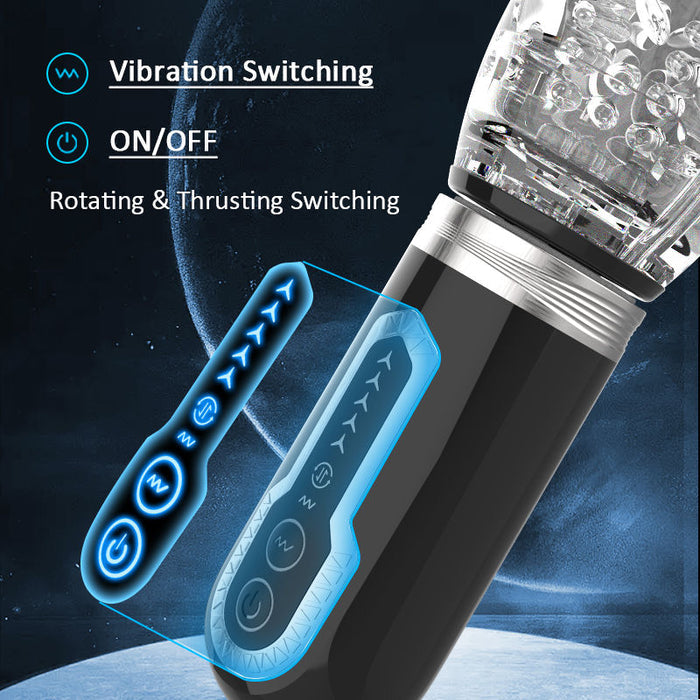 PositivityTop™ 5 Thrusting Rotating 7 Vibrating Oral Sex Handheld Masturbator