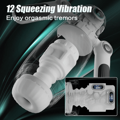PositivityTop™ 7 Telescopic Squeezing 12 Vibration Masturbator Experience More Authentic Piston
