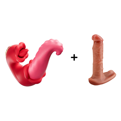 PositivitytTop™  Twin Rose Tongue Teasing & Vibrating G-spot Vibrator