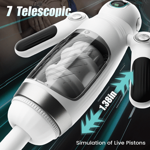 PositivityTop™ 7 Telescopic Squeezing 12 Vibration Masturbator Experience More Authentic Piston