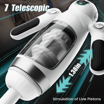 PositivityTop™ 7 Telescopic Squeezing 12 Vibration Masturbator Experience More Authentic Piston