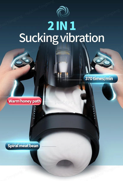 LETEN XS9 High-end Stroker 10 Sucking Thrusting 5 Speeds Heating Masturbator（Perfect Simulating Vaginal Pleasure）