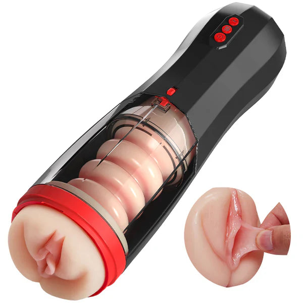 Lifelike Vaginal Entrance Thrusting Vibrating Vocal Masturbator Stroker