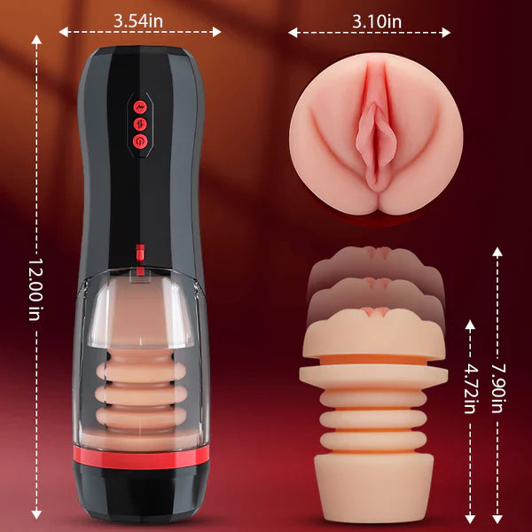 Lifelike Vaginal Entrance Thrusting Vibrating Vocal Masturbator Stroker