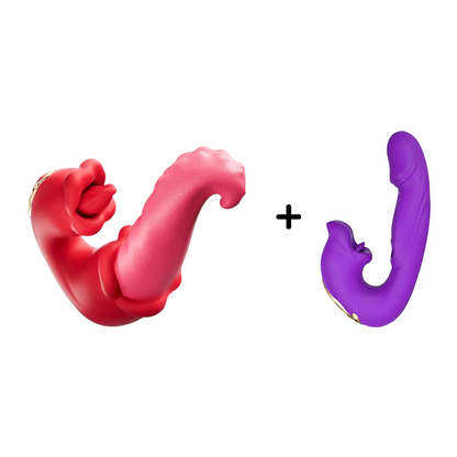 PositivitytTop™  Twin Rose Tongue Teasing & Vibrating G-spot Vibrator
