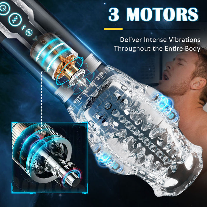 PositivityTop™ 5 Thrusting Rotating 7 Vibrating Oral Sex Handheld Masturbator