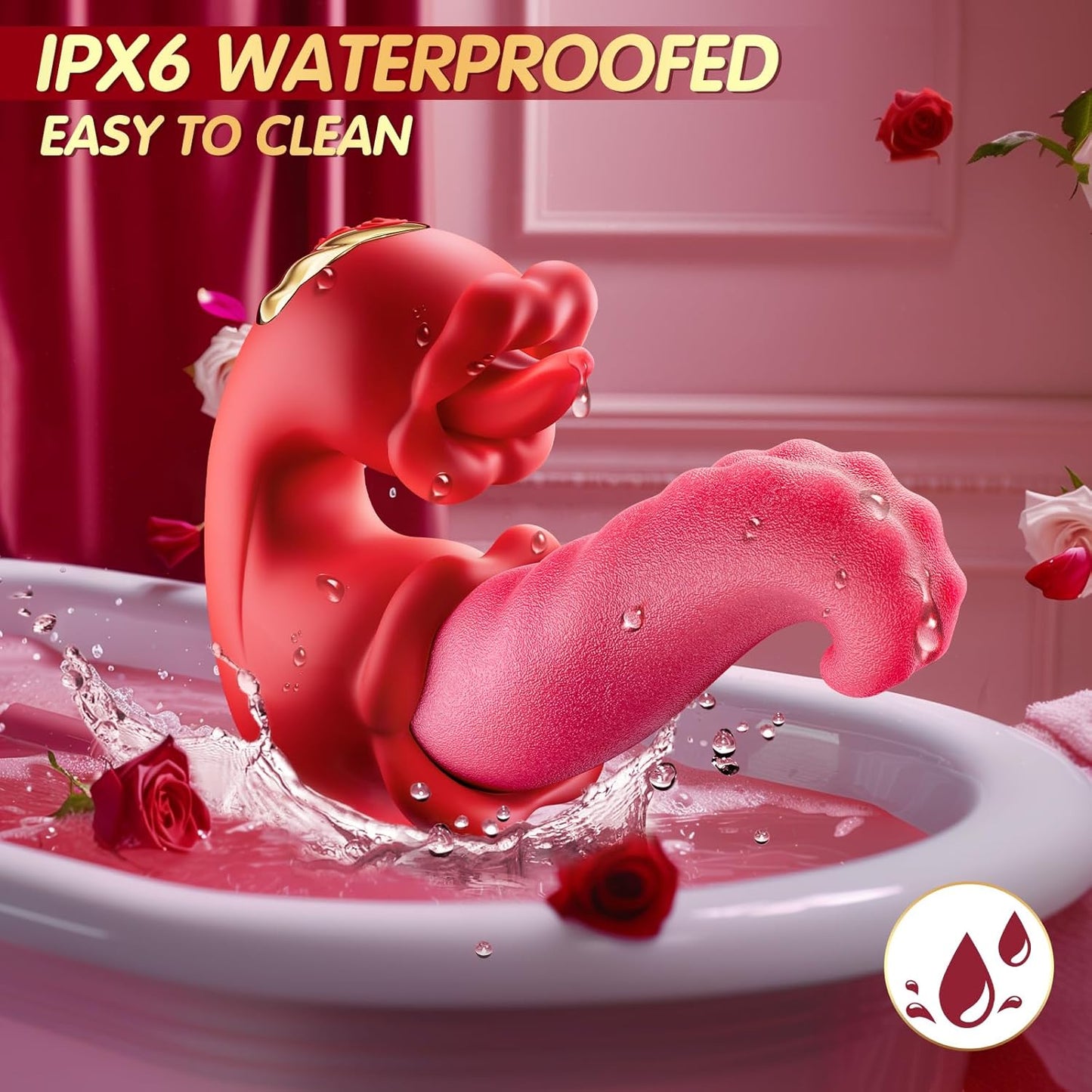 PositivitytTop™  Twin Rose Tongue Teasing & Vibrating G-spot Vibrator