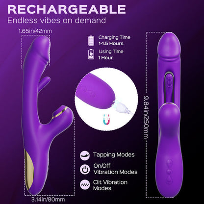 PositivityTop™ G-Bliss 7*7 Clit Sucking G-spot Tapping Vibrator